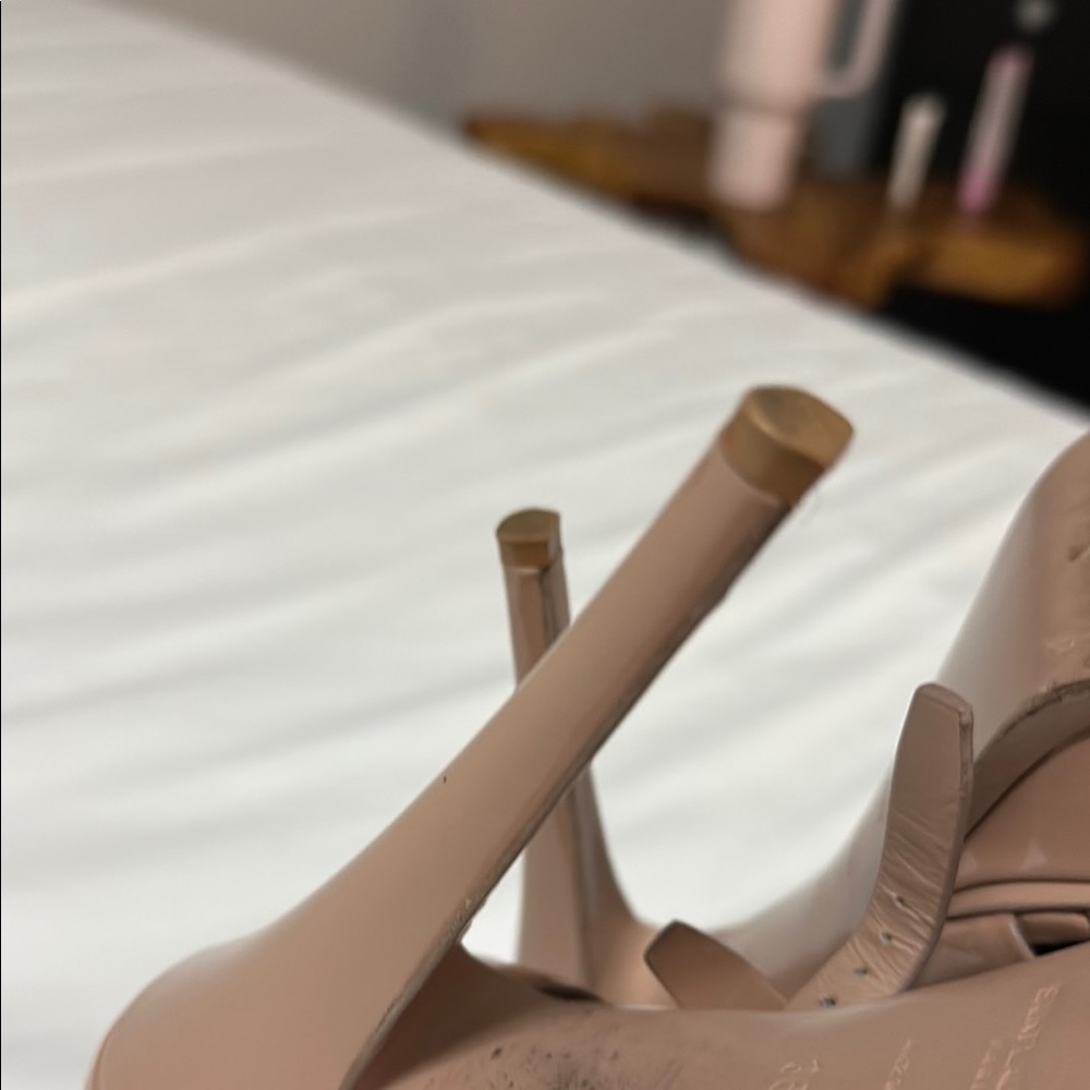 YSL Tribute Platform heels parent nude sz 6.5 - Picture 11 of 16